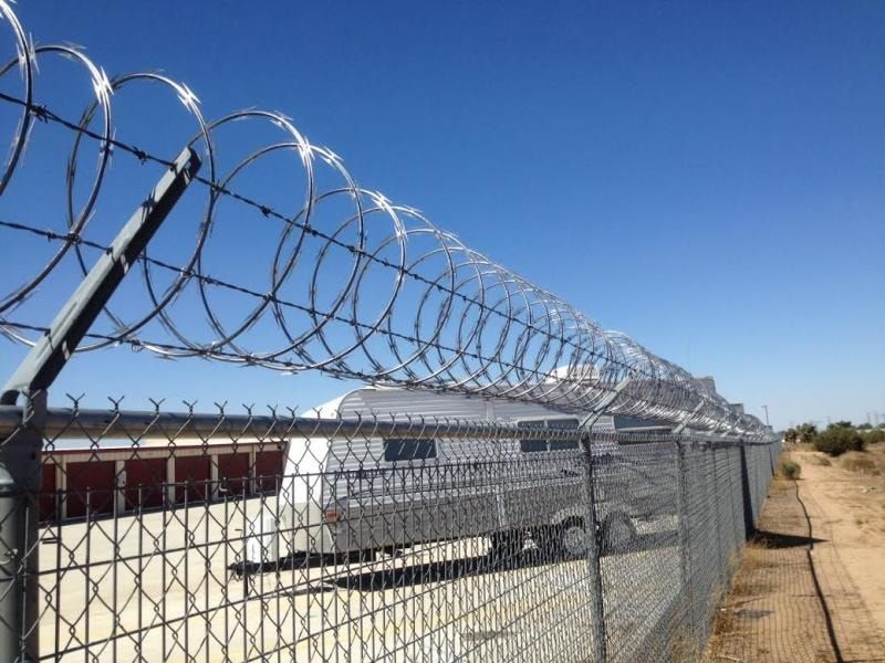 Storage Area Secured with Commercial Chain Link Fence