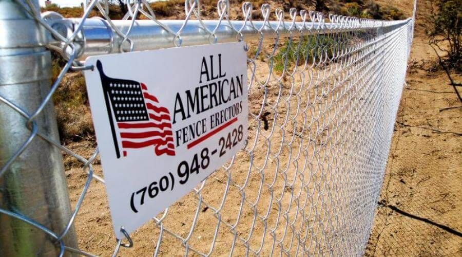 Chain link fence in California’s High Desert