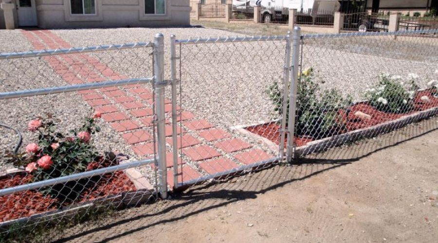 Chain link fence for a private house