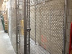 8&#039; tall commerical cage inside grocery store