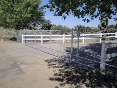5' chain link, 18' rolling gate