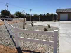 Ranch Style Vinyl Fence Installation High Desert