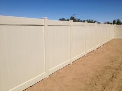 6' privacy vinyl fence tan