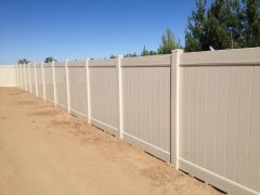 6' privacy vinyl fence tan