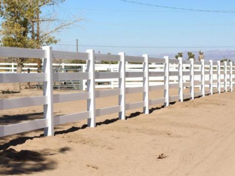Vinyl Fence Ranch Style 4 Rail