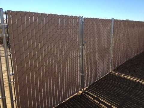 6' privacy chain link, Tan