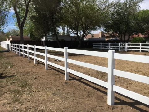 white fence with homestead feel