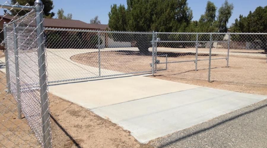 5' Chain link, 16' Rolling Gate With Angle Iron & V-groove Wheel
