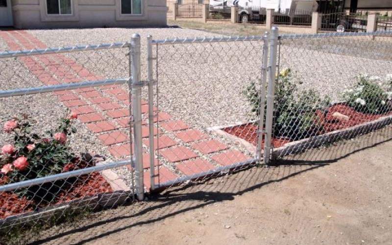 Chain link fence for a private house