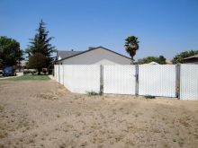 12'x6' double swing gate, privacy chain link, White