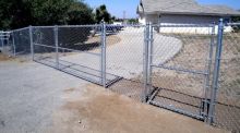 14'x5' double swing, 4'x5' walk gate, 5' tall