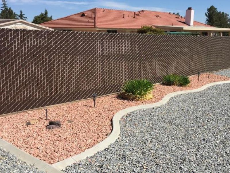 Stylish privacy chain link fence for security